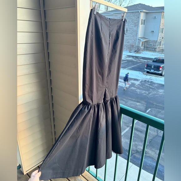 🆕 Antonio Melani Black Midi Skirt Mermaid Hem Fishtail Silhouette Lined Size 2 - Picture 6 of 13